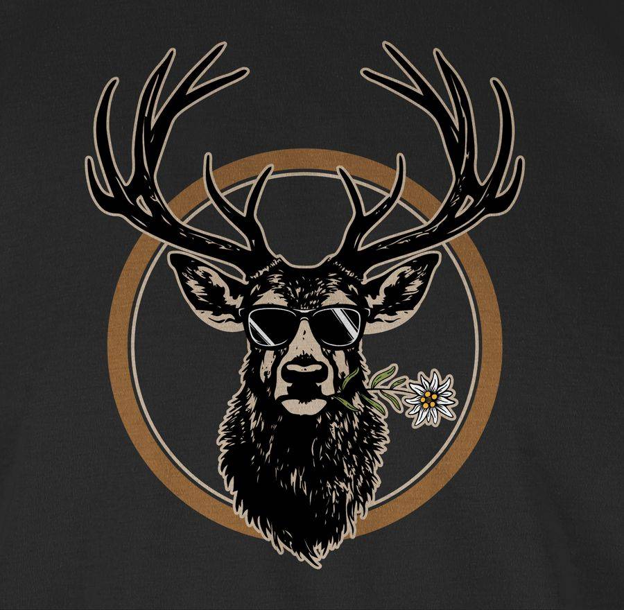Shirtracer Cooler Hirsch Hirschgeweih Jäger Shirts & Mehr Shirtracer Riesige Rabatte