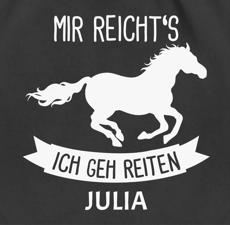 Shirtracer Mir reichts ich geh reiten: T-Shirt Turnbeutel Shirtracer Kostenloser Versand international