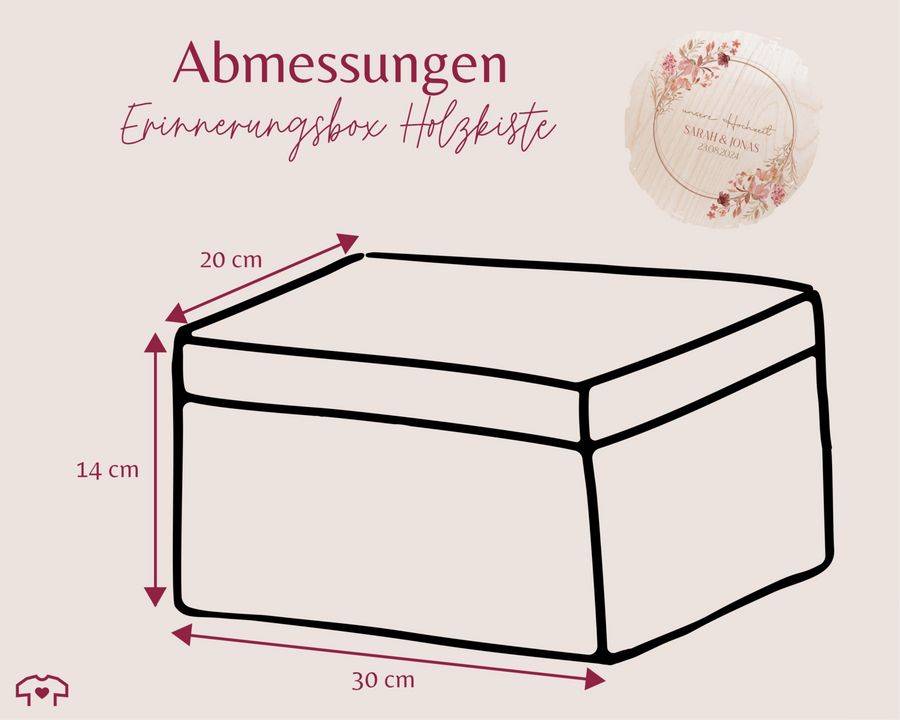 Shirtracer Unsere Hochzeit Erinnerungsbox Hochzeitskiste Erinnerungen Shirtracer Begrenztes Angebot