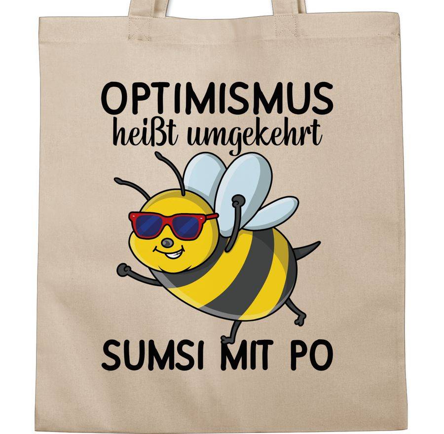 Shirtracer Optimismus heißt umgekehrt Sumsi mit Po - schwarz Shirts & Mehr Shirtracer Jubiläumsangebot