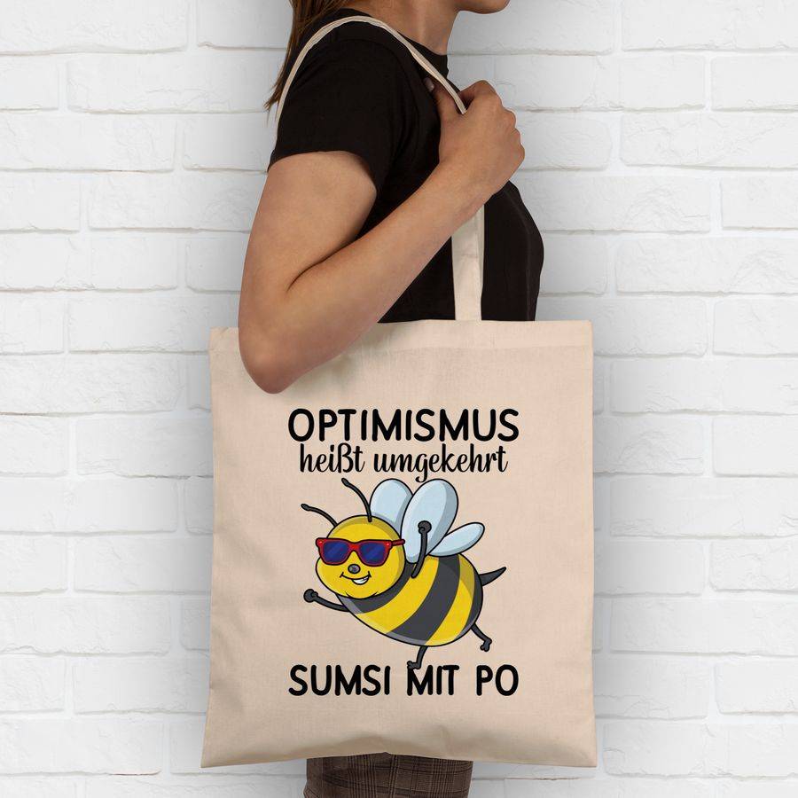Shirtracer Optimismus heißt umgekehrt Sumsi mit Po - schwarz Shirts & Mehr Shirtracer Jubiläumsangebot