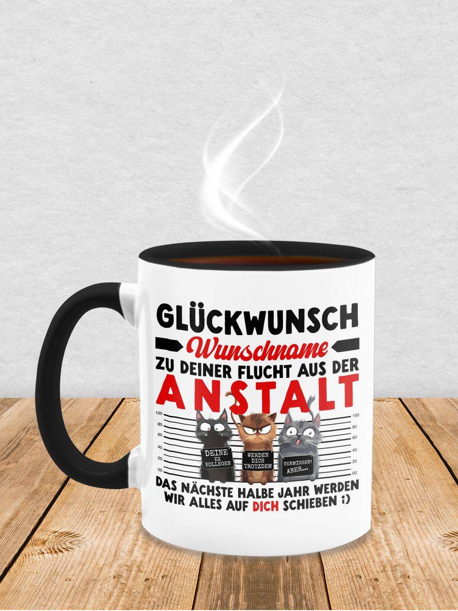 Shirtracer Glückwunsch zu deiner Flucht aus der Anstalt Abschiedsgeschenk Kollegen Abschiedsgeschenke für Kollegen Geschenk zur Verabschiedung Kollegen Shirtracer Heißer Verkauf