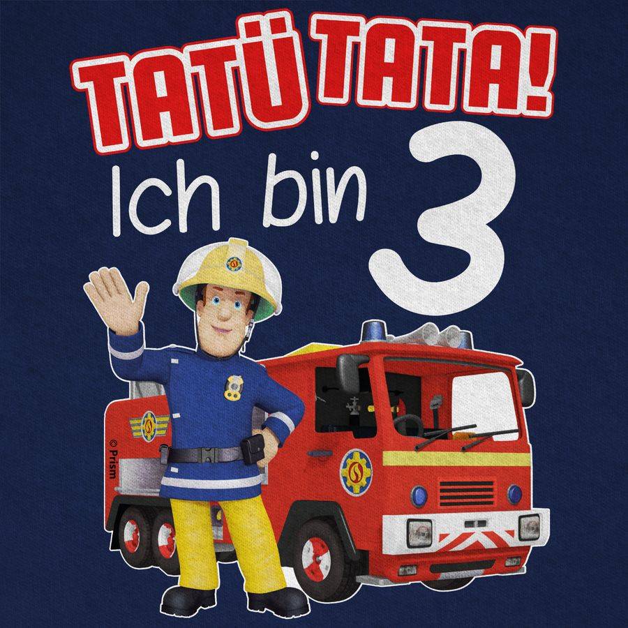 Shirtracer Tatü Tata! Ich bin 3 - rot: Tshirt Turnbeutel Shirtracer Kostenlose Rückgabe