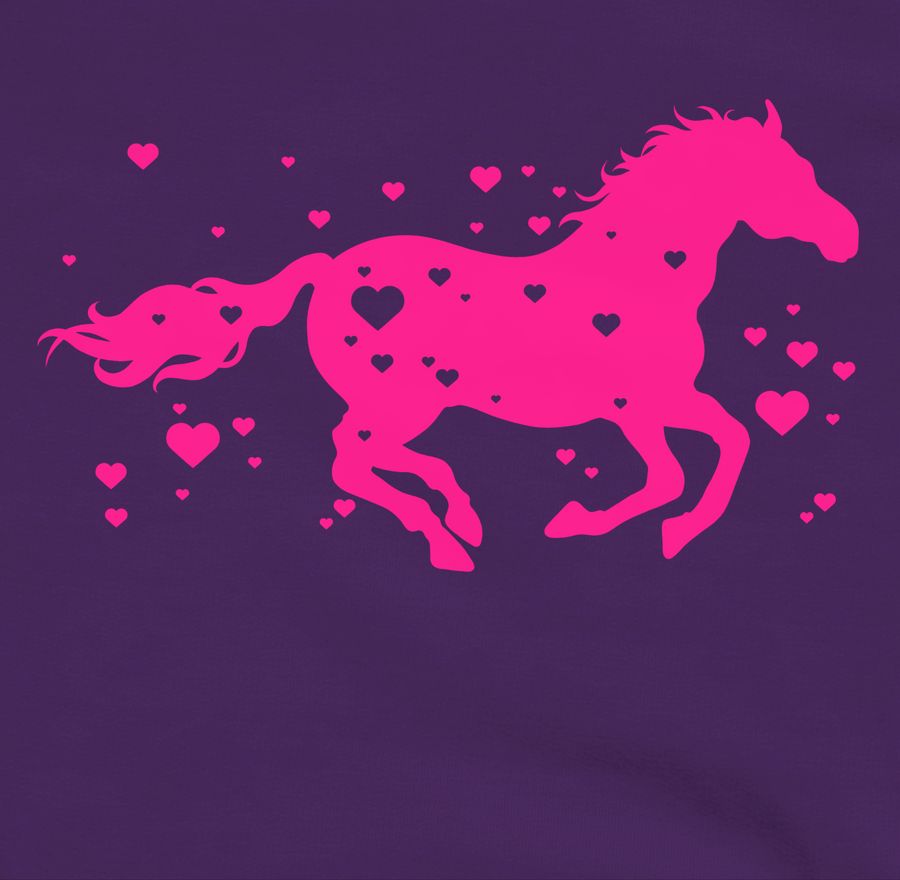 Shirtracer Pferd mit Herzen - fuchsia: T-Shirt Gym Bag Shirtracer Letzte 3 Tage