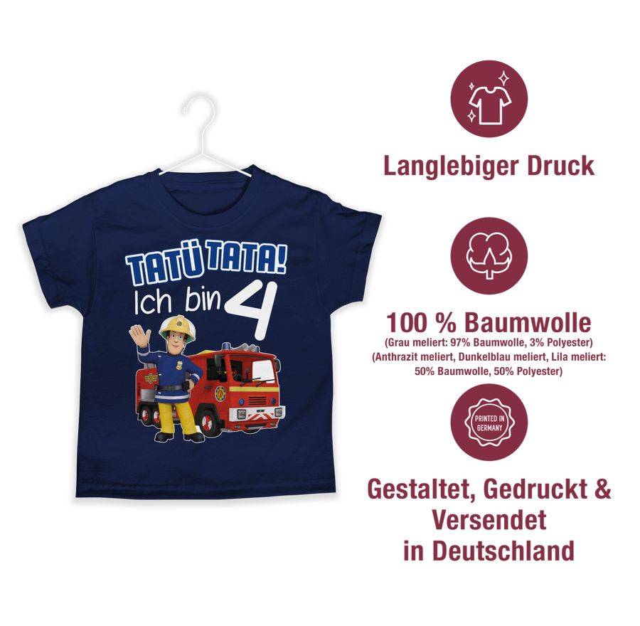 Shirtracer Tatü Tata! Ich bin 4 - blau: Tshirt Gym Bag Shirtracer Vierteljährliche Förderung
