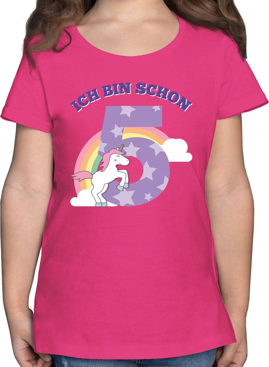 Shirtracer Ich bin schon fünf Einhorn: Tshirt Turnbeutel Shirtracer Super Rabatt
