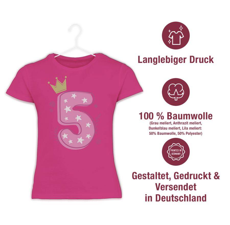 Shirtracer Fünfter Mädchen Krone Sterne: Tshirt Rucksack Shirtracer Im Verkauf