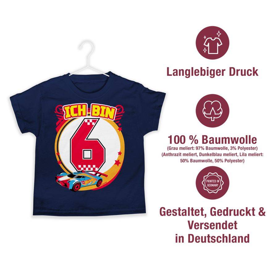 Shirtracer Ich bin 6 - Rennauto Shirts & Mehr Shirtracer Online