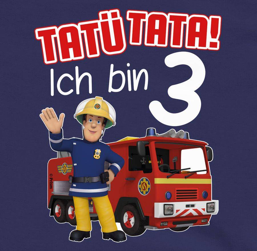Shirtracer Tatü Tata! Ich bin 3 - rot: Tshirt Turnbeutel Shirtracer im Angebot