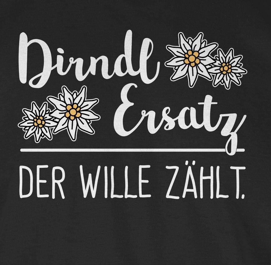 Shirtracer Dirndl Ersatz der Wille zählt - weiß Shirts & Mehr Shirtracer Flash Sale