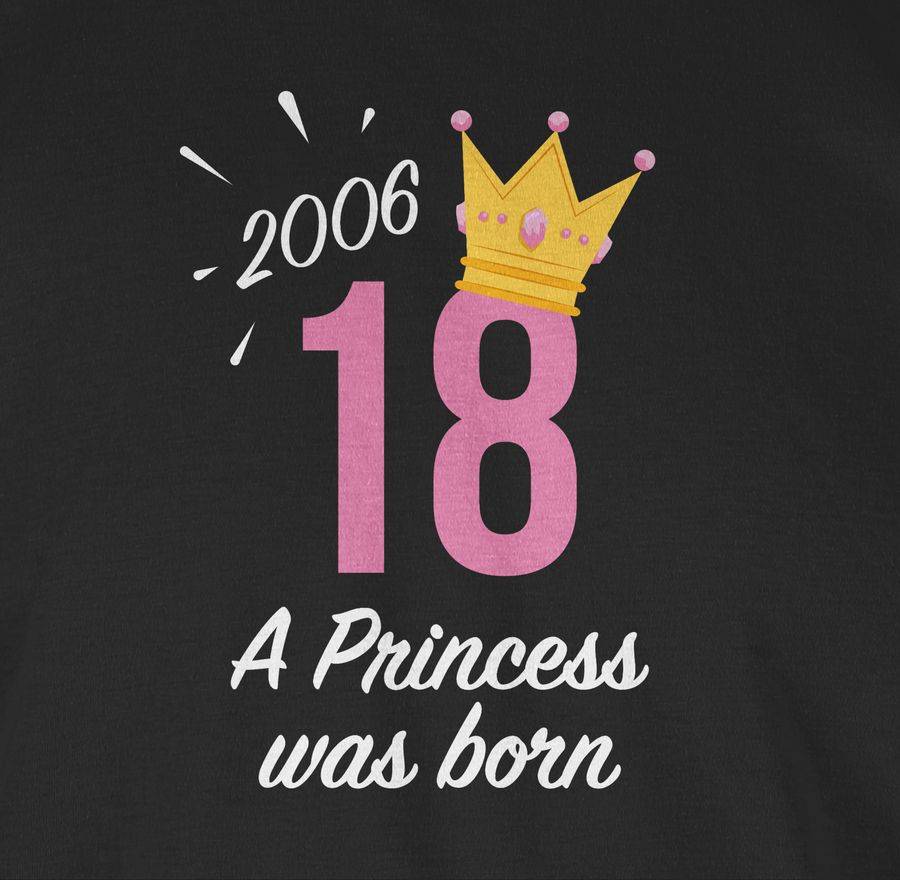 Shirtracer Achtzehnter Geburtstag Mädchen Princess 2006: T-Shirt Turnbeutel Shirtracer Exklusivangebot