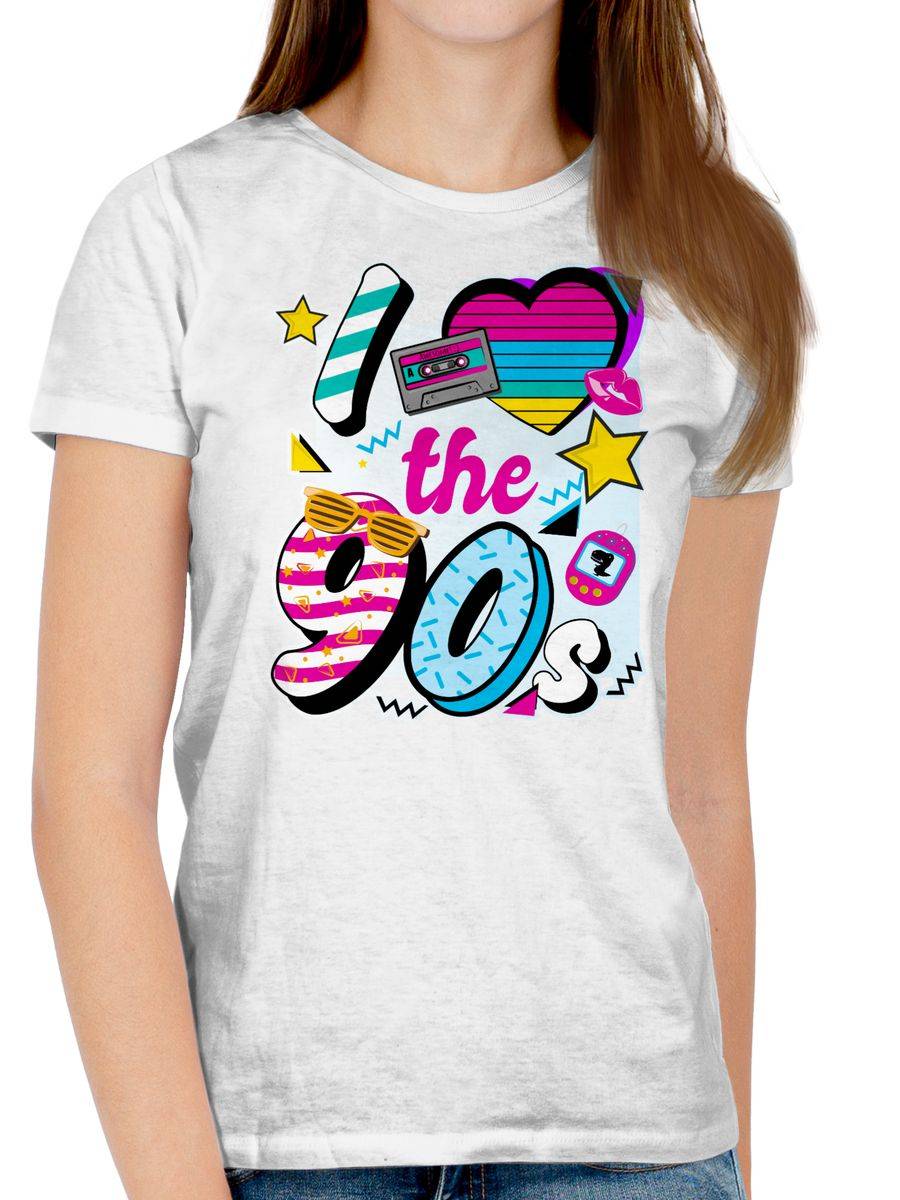 Shirtracer I love the 90s bunt: T-Shirt Turnbeutel Shirtracer Black Friday