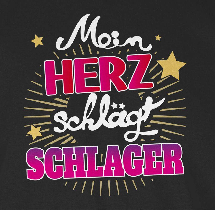 Shirtracer Mein Herz Schlager - weiß Shirts & Mehr Shirtracer Valentinstagsangebot