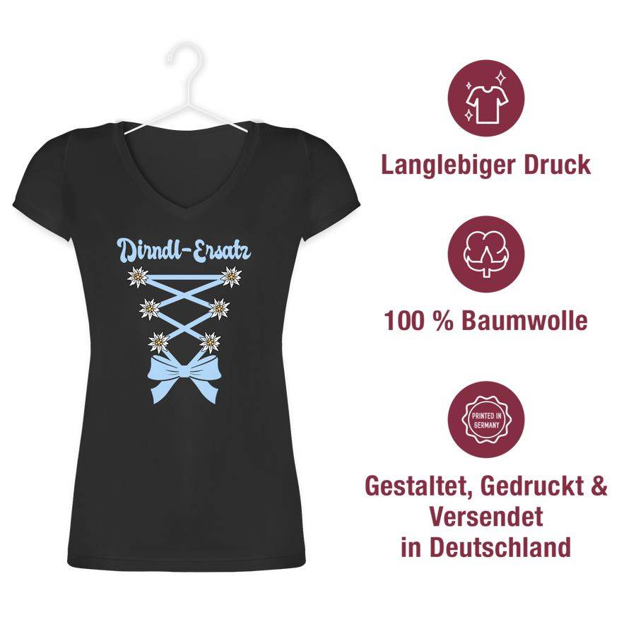 Shirtracer Dirndl-Ersatz Korsage - hellblau: Tshirt Gym Bag Shirtracer VIP-Rabatte