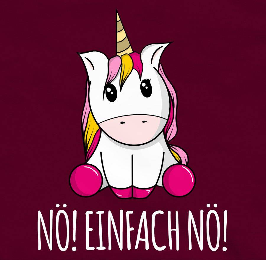 Shirtracer Nö! Einfach Nö! Einhorn weiß Shirts & Mehr Shirtracer Wochenangebot