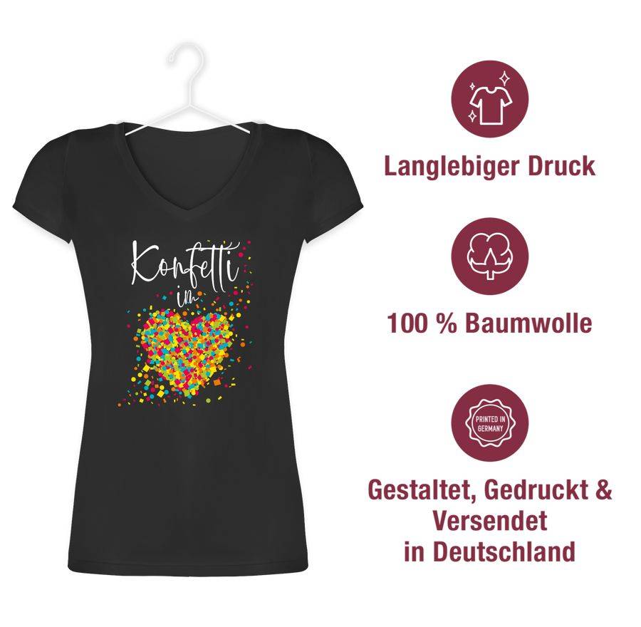 Shirtracer Konfetti im Herzen Kalligrafie - weiß Shirts & Mehr Shirtracer Kostenlose Rückgabe