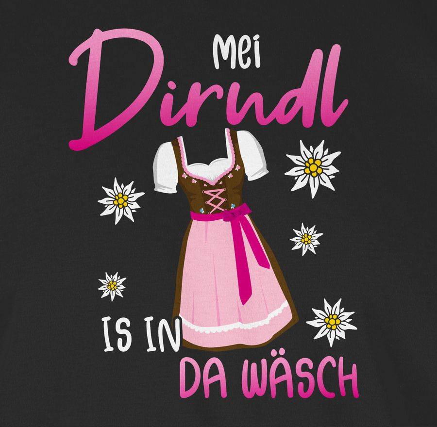 Shirtracer Mei Dirndl is in da Wäsch Edelweiss Weiss Shirts & Mehr Shirtracer Begrenzte Freigabe