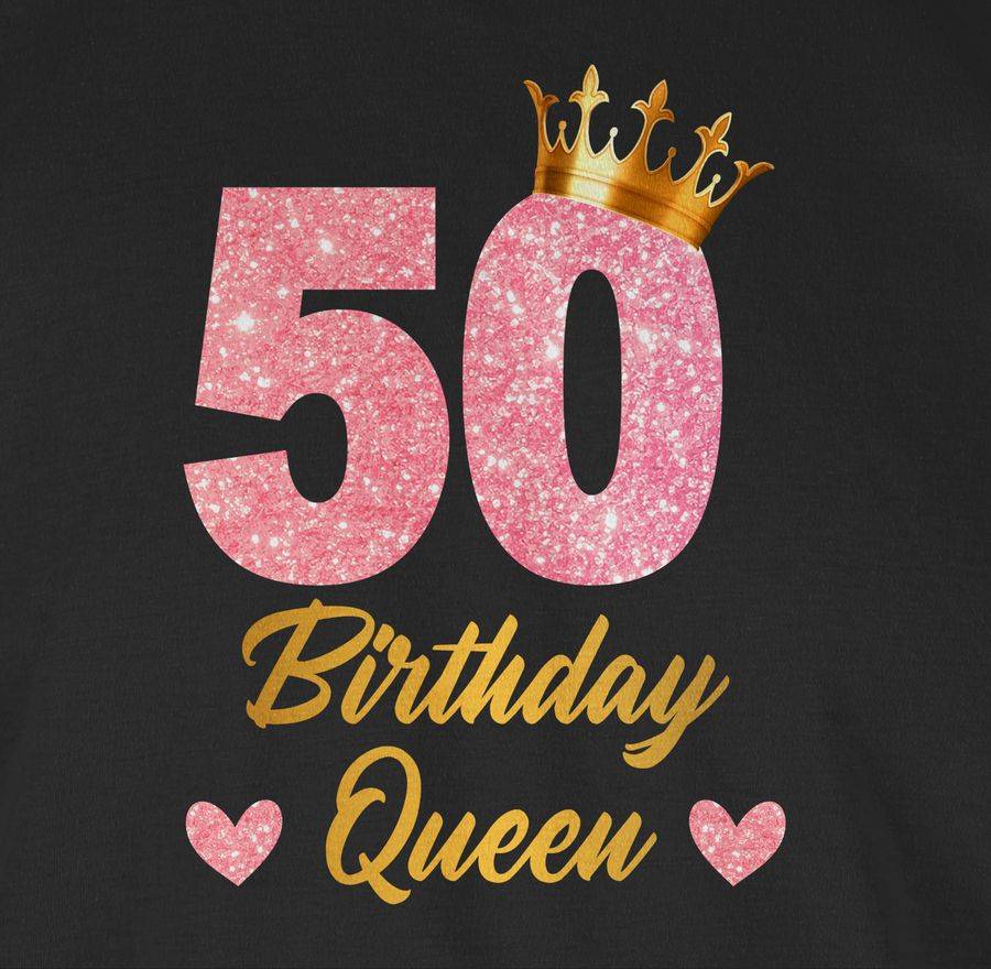 Shirtracer 50 Birthday Queen Geburtstags Königin Geburtstagsgeschenk 50 Shirts & Mehr Shirtracer Zeitbegrenzte Promotion