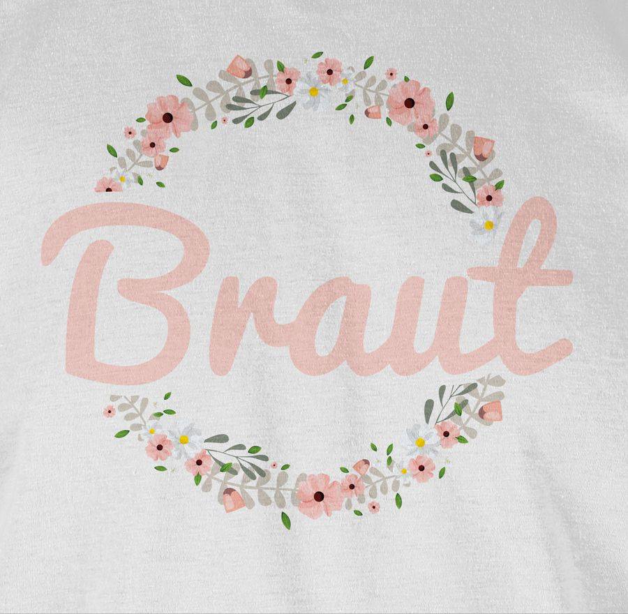 Shirtracer Braut Blumenkranz rosa Shirts & Mehr Shirtracer Nur noch ein Tag übrig