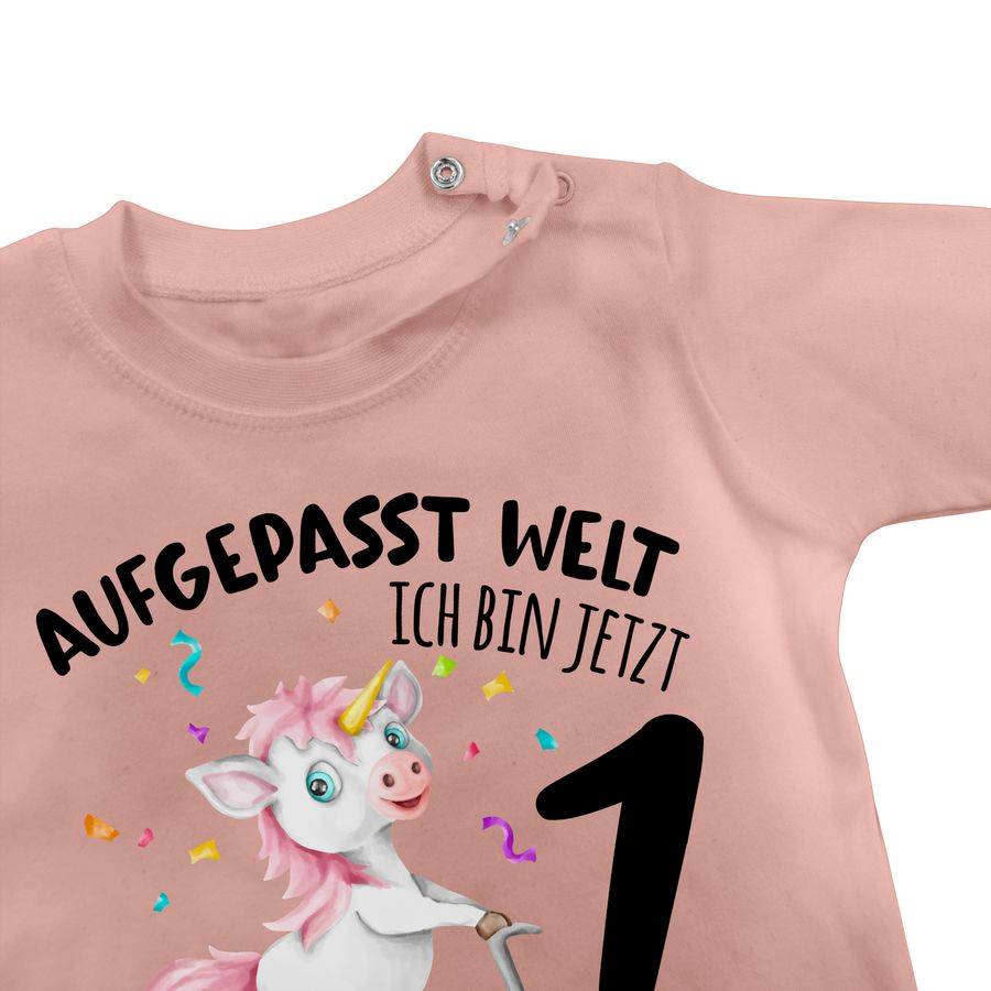 Shirtracer Aufgepasst Welt - Ich bin jetzt 1 - Geburtstagsoutfit Einhorn Ich bin 1 Geschenk Shirtracer Clearance-Verkauf