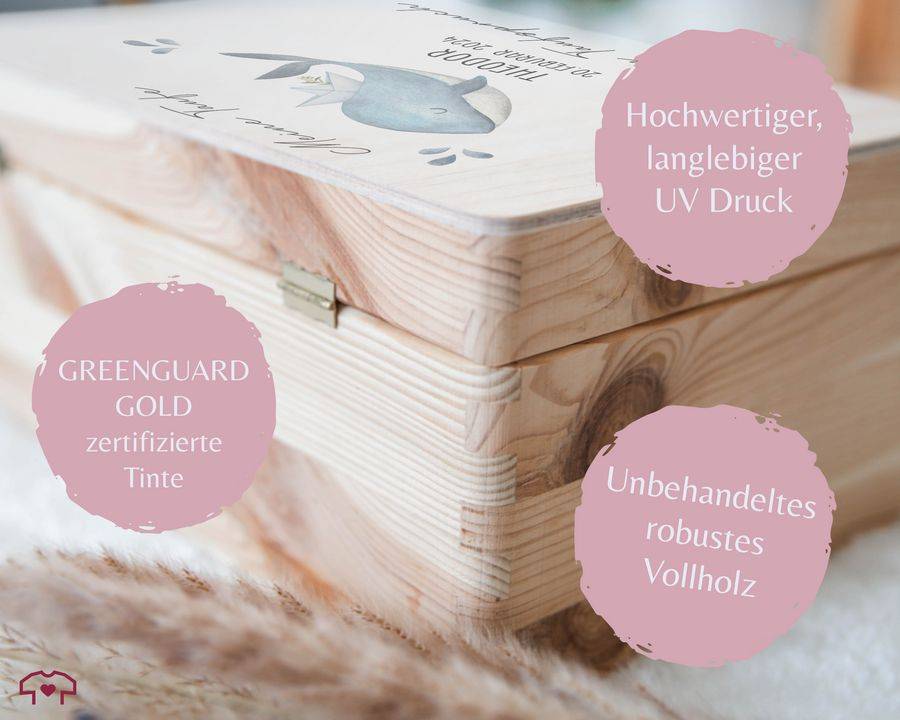 Shirtracer Meine Taufe Wunschtext mit Wal und Name Taufe Erinnerungsbox Taufgeschenk Erinnerungen an die Taufe Shirtracer Hotsell