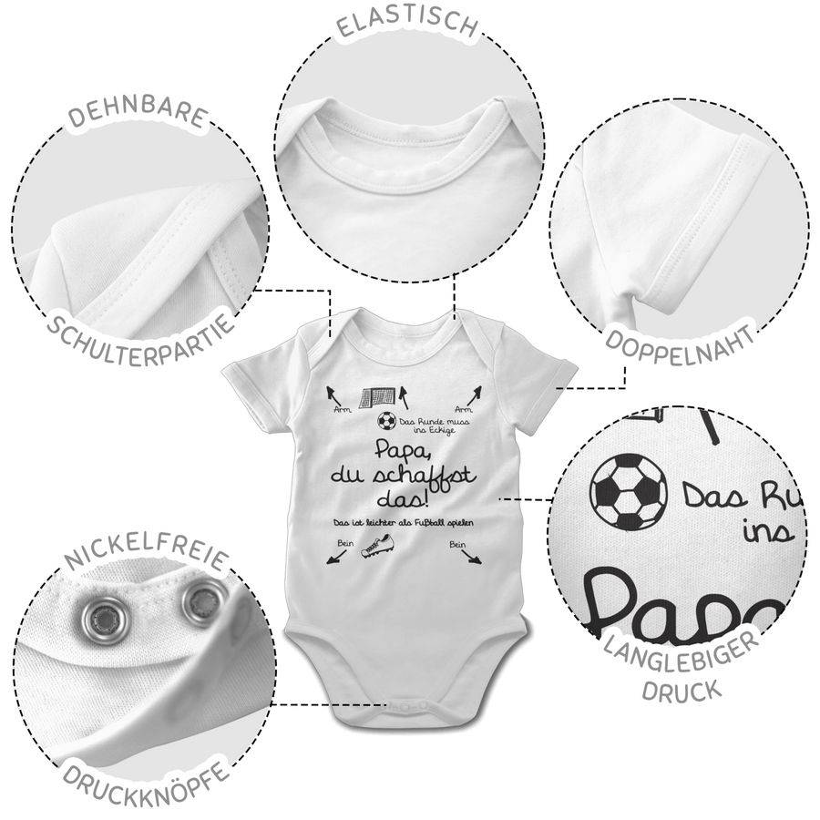 Shirtracer Papa du schaffst das Fußball - schwarz Shirts & Mehr Shirtracer Online Shopping