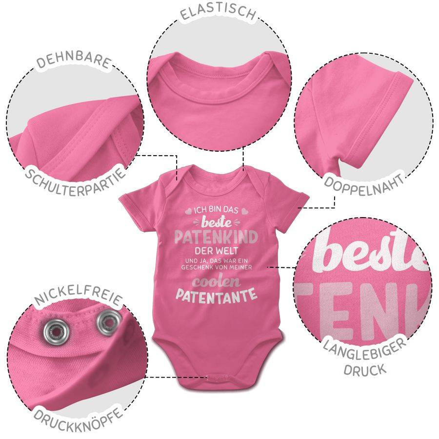 Shirtracer Ich bin das beste Patenkind der Welt weiß/rosa Shirts & Mehr Shirtracer Valentinstagsangebot