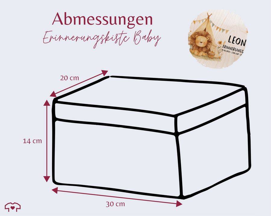 Shirtracer Personalisierte Baby Geschenke Erinnerungskiste Löwe Name Datum Erinnerungsb Shirtracer Neuheiten