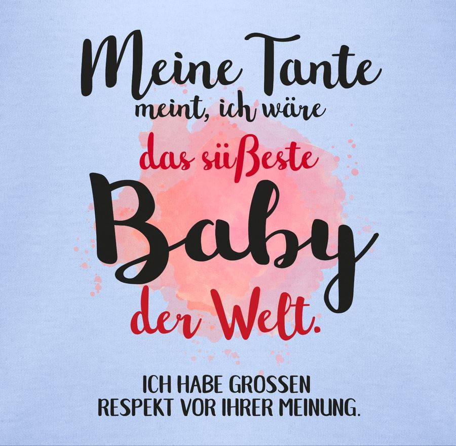 Shirtracer Meine Tante meint, ich wäre das süßeste Baby der Welt.: Tshirt Rucksack Shirtracer 2025