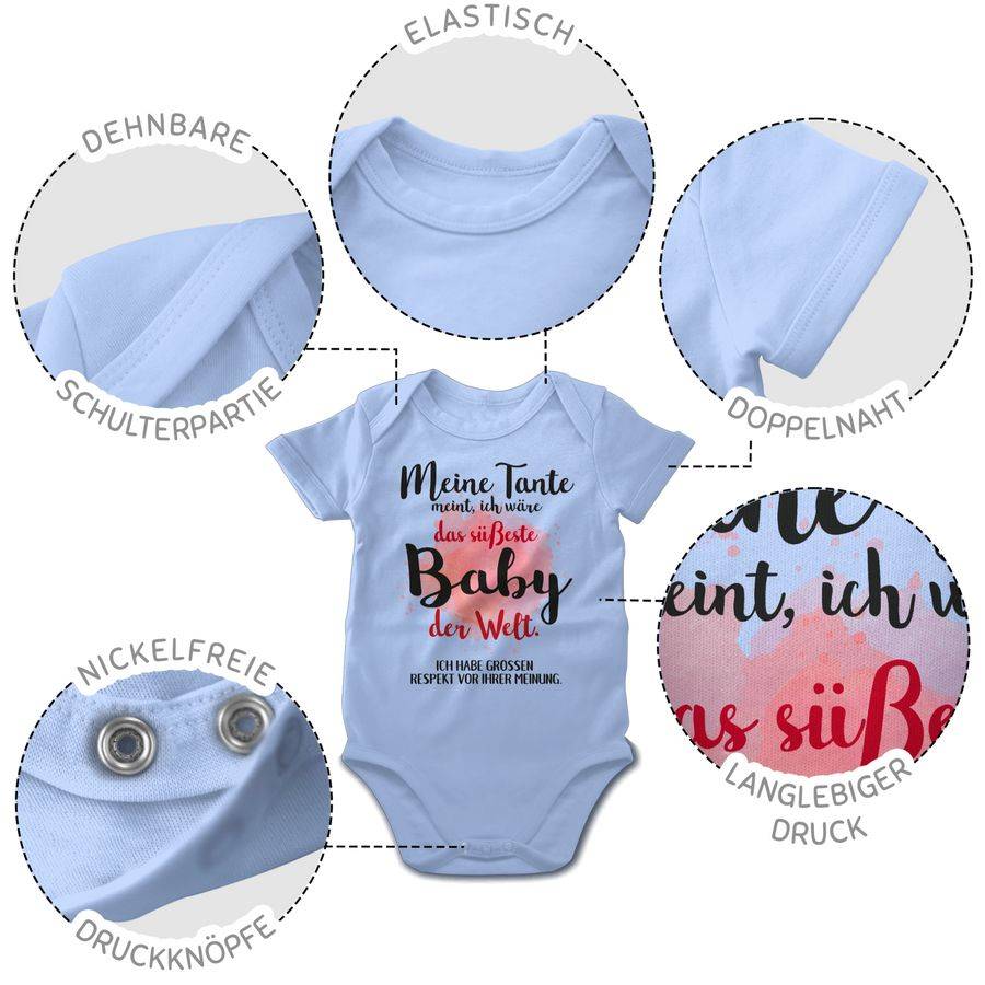Shirtracer Meine Tante meint, ich wäre das süßeste Baby der Welt.: Tshirt Rucksack Shirtracer 2025