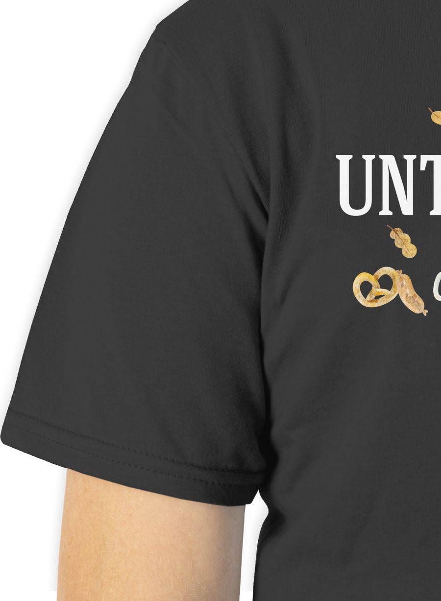 Shirtracer Unterhopft - Schriftzug und Volksfest Symbole: T-Shirt Turnbeutel Shirtracer Fabrikverkauf