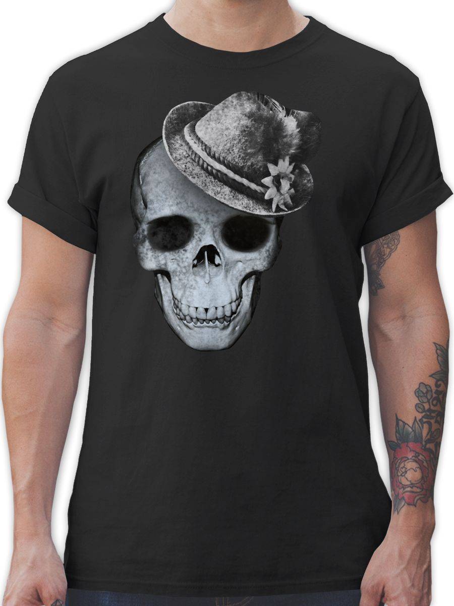 Shirtracer Totenkopf mit Filzhut: T-Shirt Gym Bag Shirtracer Großer Ausverkauf