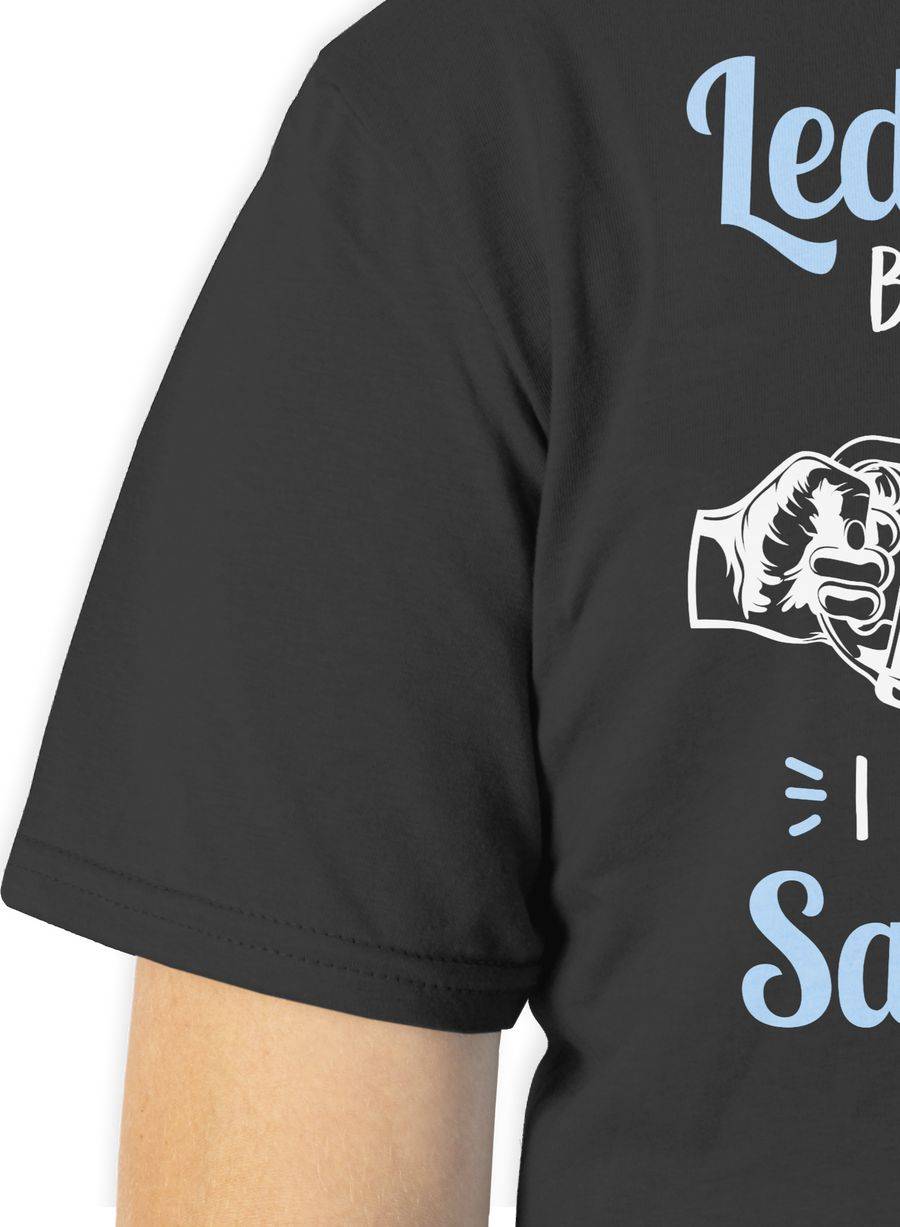 Shirtracer Lederhosn? Brauch i ned! Bin nur zum Sauffa da - weiß und hellblau Shirts & Me Shirtracer Osterangebot