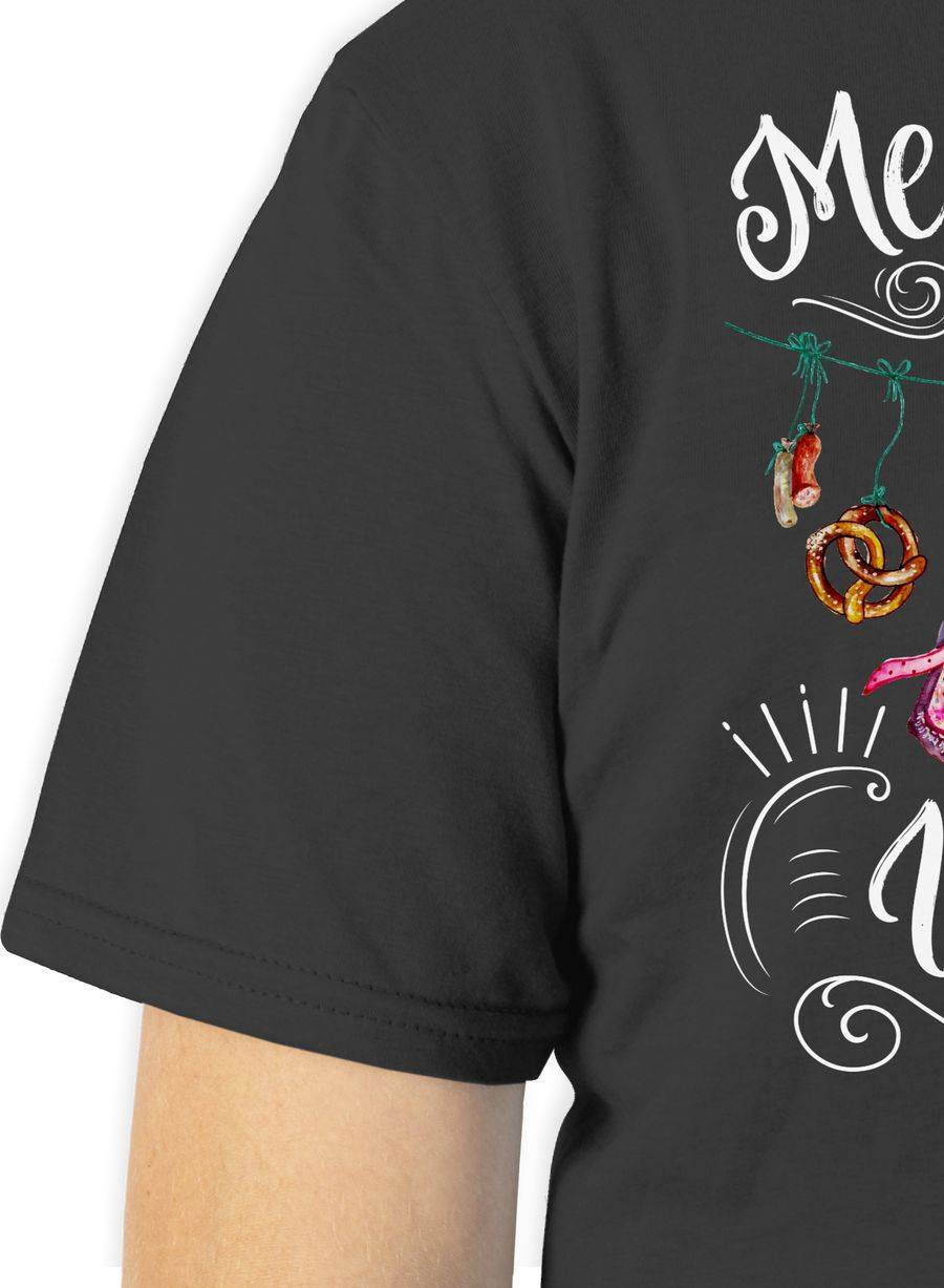 Shirtracer Mei Tracht is in da Wäsch - Wäscheleine - weißer Schriftzug: Tshirt Turnbeutel Shirtracer Wochenangebot
