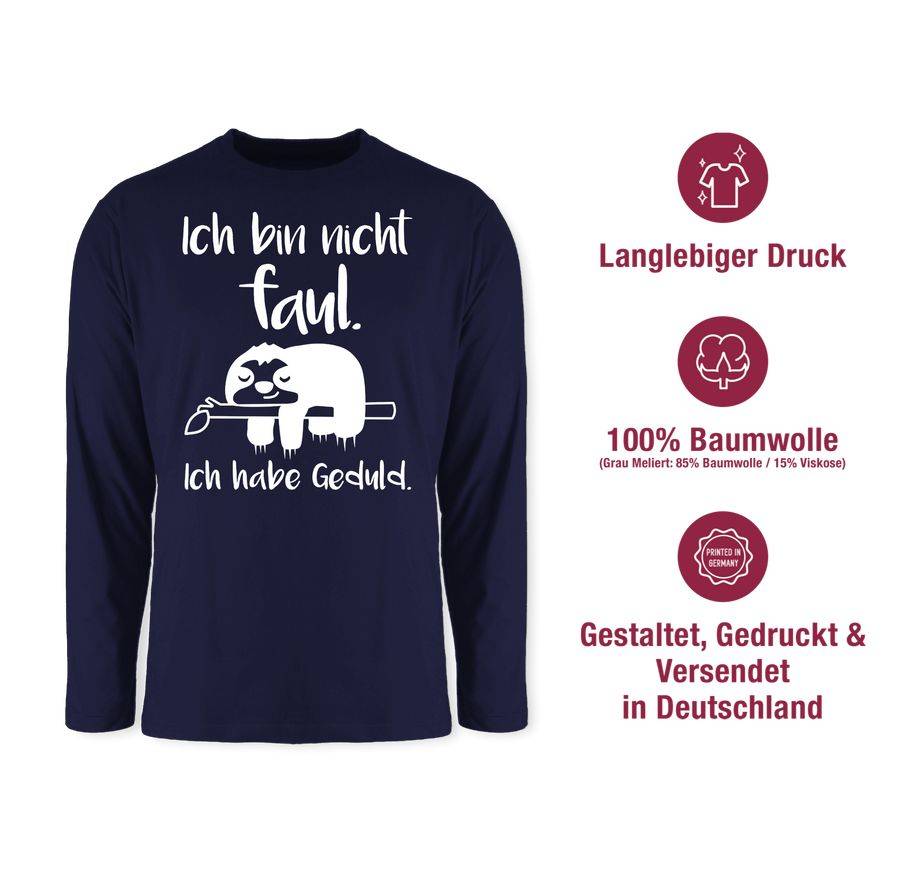 Shirtracer Ich bin nicht faul weiß Shirts & Mehr Shirtracer Bis zu 55% Rabatt