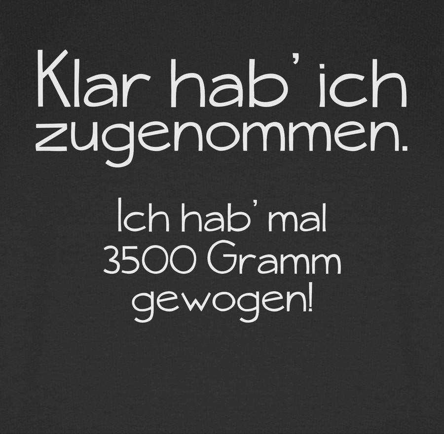 Shirtracer Klar hab' ich zugenommen: Tshirt Turnbeutel Shirtracer Nur noch ein Tag übrig