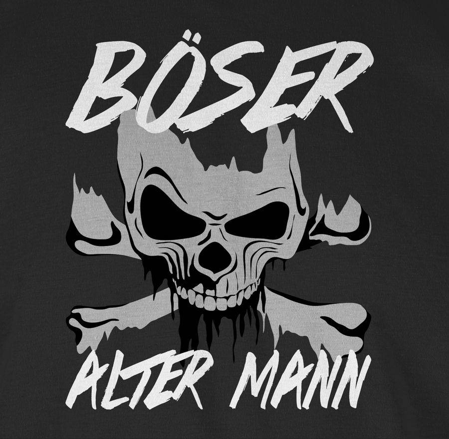 Shirtracer Böser alter Mann - grau/weiß Shirts & Mehr Shirtracer Riesige Rabatte