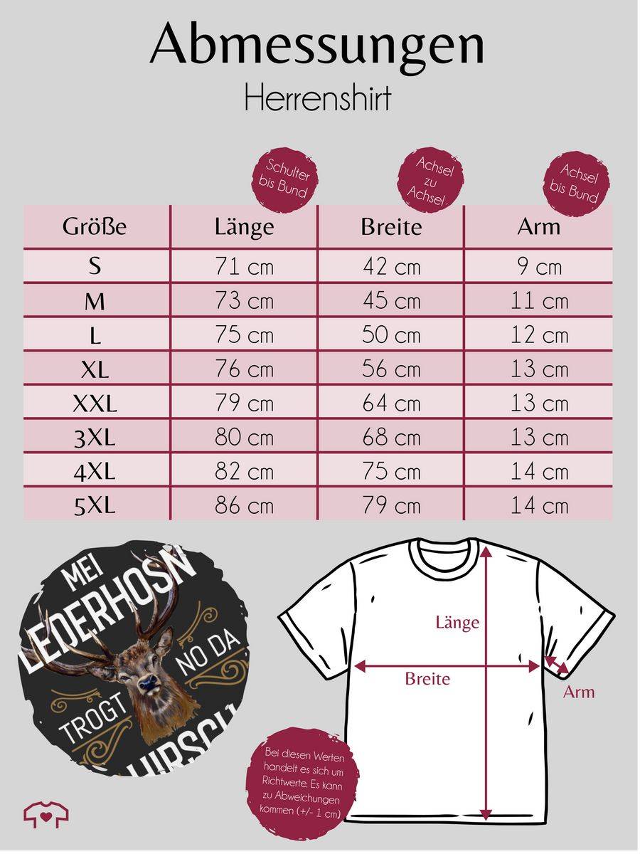 Shirtracer Mei Lederhosn trogt no da Hirsch - weiß braun: Tshirt Gym Bag Shirtracer Begrenzt auf 3 Tage