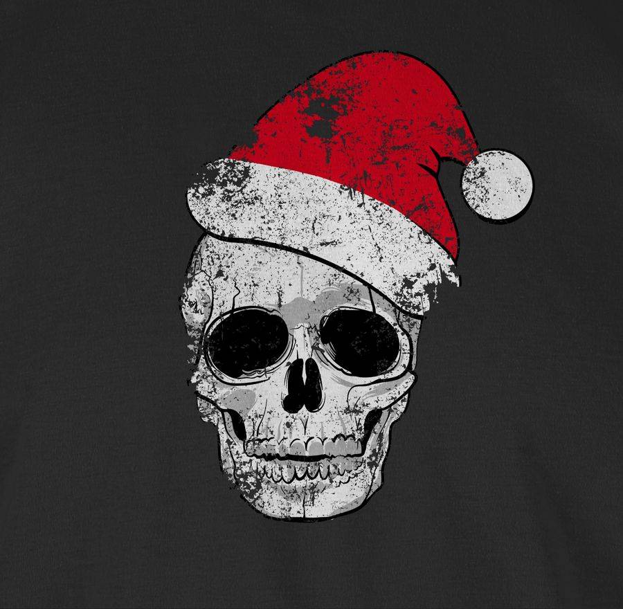 Shirtracer Totenkopf Weihnachtsmütze Vintage Shirts & Mehr Shirtracer 2025