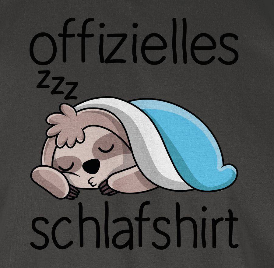 Shirtracer Offizielles Schlafshirt mit Faultier - schwarz Shirts & Mehr Shirtracer im Angebot