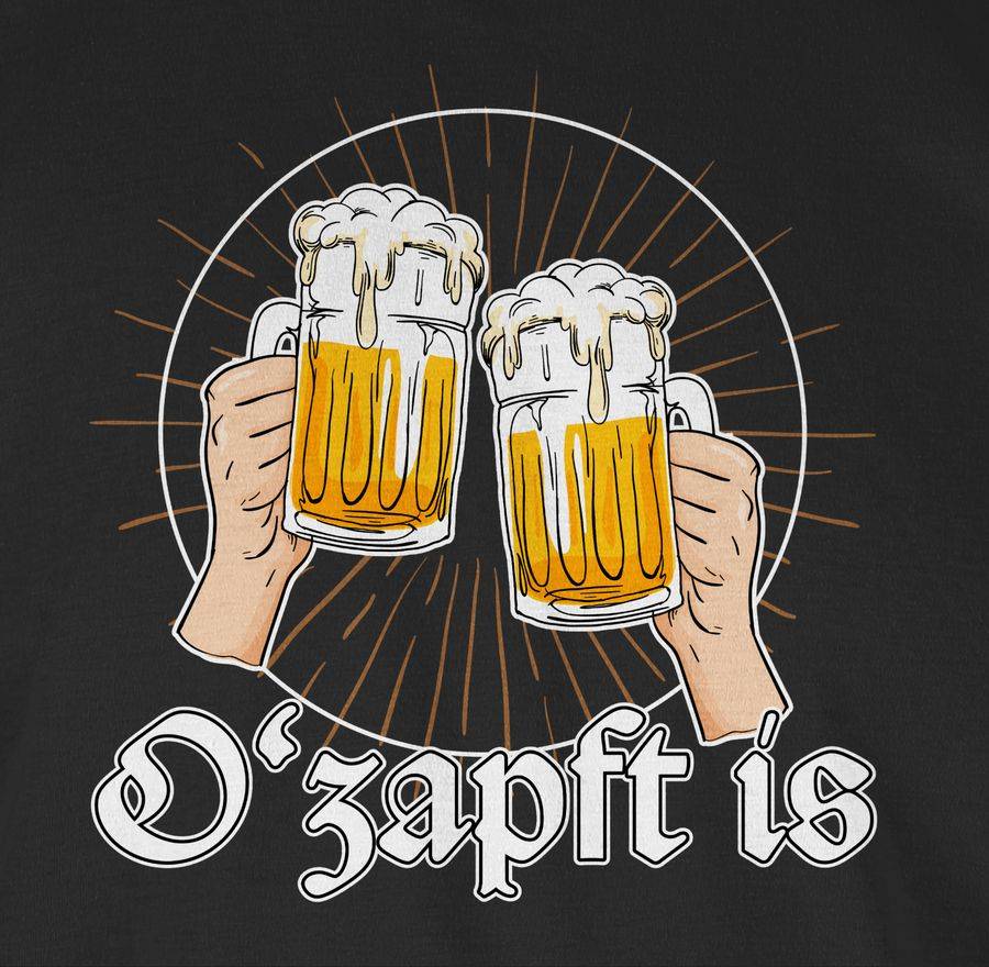Shirtracer O Zapft is Bier O'zapft is Anstich Es ist angezapft: T-Shirt Rucksack Shirtracer Günstiger Verkauf