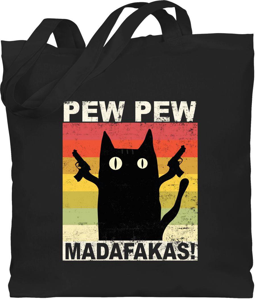 Shirtracer Pew Pew Madafakas Katze Vintage hell Shirts & Mehr Shirtracer Bestseller