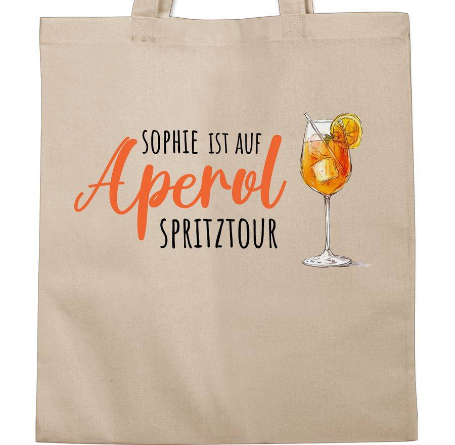 Shirtracer Ist auf Aperol mit Name Spritztour - Mädelsabend JGA Mallorca Mädelsausflug: T-S Shirtracer Kostenlose Rückgabe