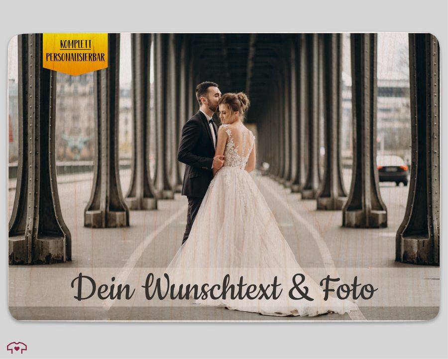 Shirtracer Hochzeitsbox Geschenkbox Hochzeit mit Foto und Namen Datum Erinnerungskiste Hochzeit Bilder Shirtracer Zeitbegrenzte Promotion