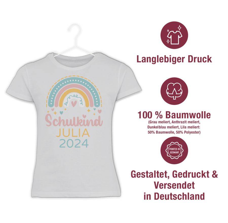 Shirtracer Schulkind 2024 Regenbogen Shirts & Mehr Shirtracer Discount Store für neue Produkte