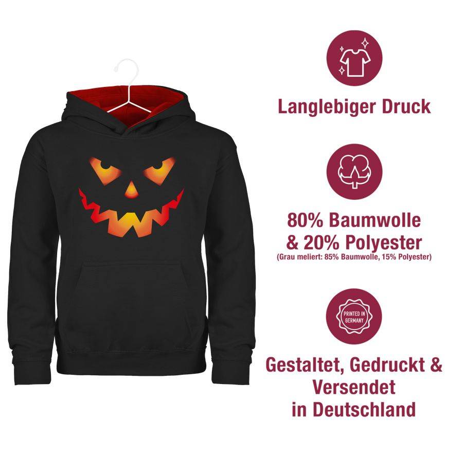 Shirtracer Halloween Kürbis Gesicht Gruseliger Kürbisgesicht Gruselig Böse Shirts & Mehr Shirtracer Fabrikladen
