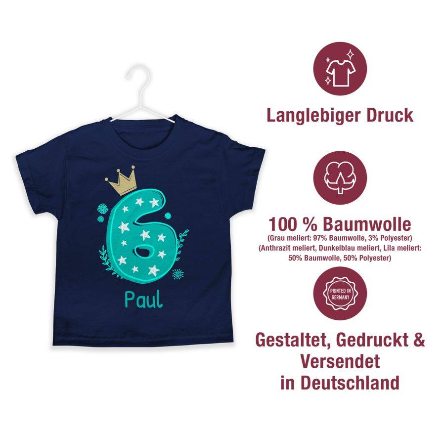Shirtracer 6 mit Krone und Name: Tshirt Gym Bag Shirtracer Begrenzt auf 3 Tage