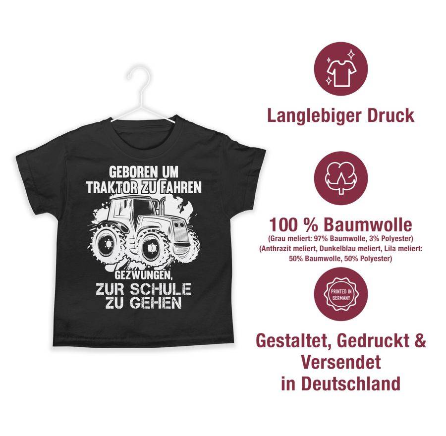 Shirtracer Geboren um Traktor zu fahren: Tshirt Gym Bag Shirtracer Auslauf