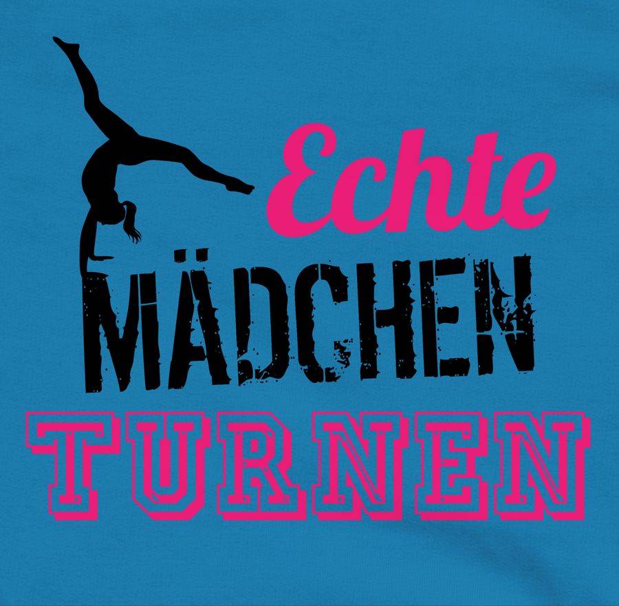Shirtracer Echte Mädchen turnen fuchsia - schwarz: T-Shirt Turnbeutel Shirtracer Begrenztes Angebot