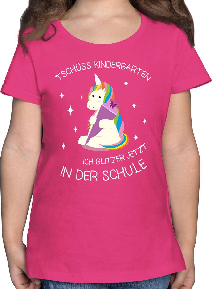 Shirtracer Einschulung Einhorn Tschüss Kindergarten Schultüte Shirts & Mehr Shirtracer Online Shopping